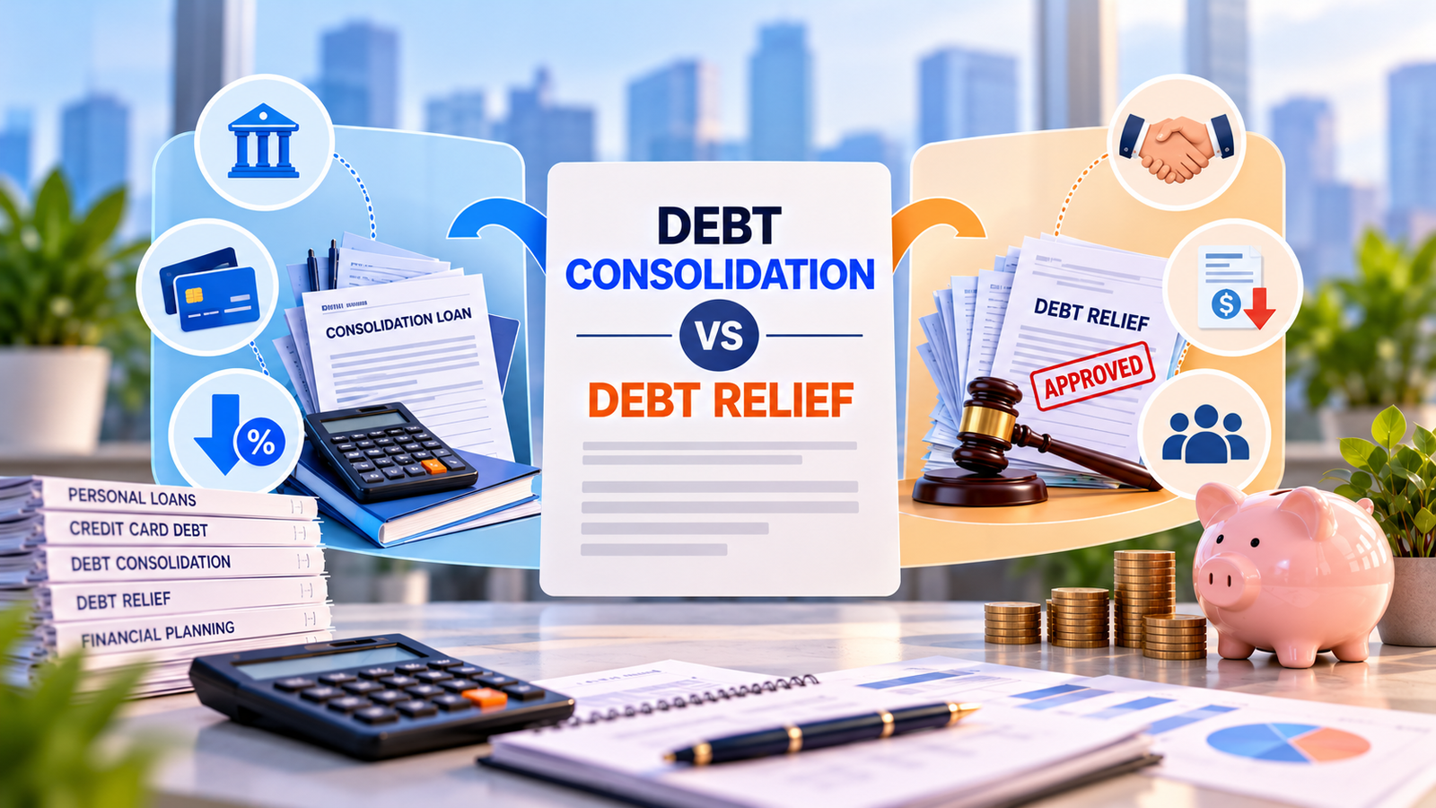 Debt Consolidation vs Debt Relief